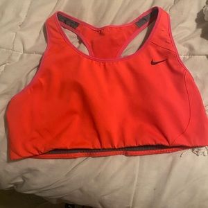 Neon pink Nike sports bra dri-fit size large